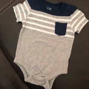 GAP One Pieces - Baby Gap striped pocket tee - Size 6-12mos GAP One Pieces - Baby Gap striped pocket tee - Size 6-12mos